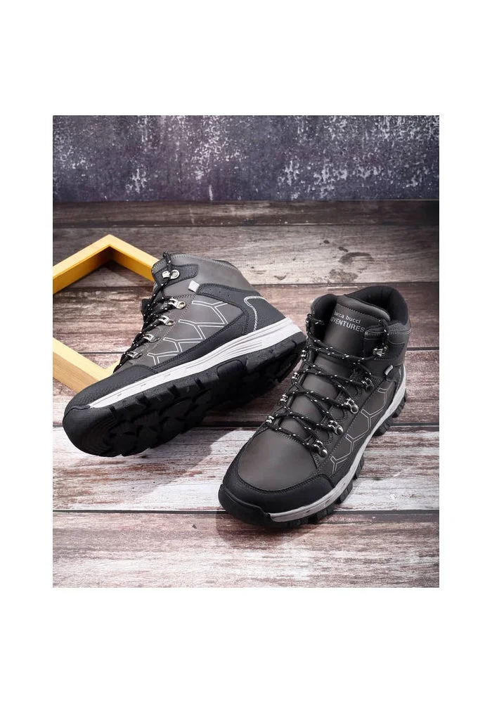 Bacca Bucci Grey Wild Track Waterproof Ankle Boots for Hiking for Men | Best Price UAE